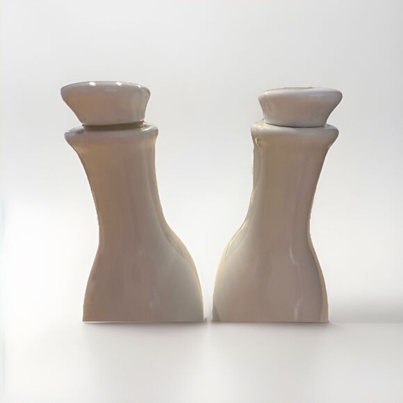 Over and Back Porcelain Oil & Vinegar Bottles Set, Pan e Olio Pattern, 6” Tall - Picture 3 of 7